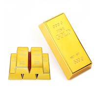 5 Pezzi Lingotto d'oro Replica, Lingotti d'oro Imitazione, Falsi Oro Bar, Disponibile Come Fermaporta, Fermacarte, novità Regalo Film Prop Scherzo Pirata Partito Prop Decorazioni