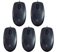 5 PEZZI LOGITECH MOUSE OTTICO USB M90 1000 DPI NERO - 2 PULSANTI + ROTELLINA