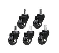 5 pezzi/lotto 2 pollici nero PU trasparente fibbia ruota rotelle a molla mobili sedia da ufficio forte portante
