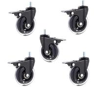 5 Pezzi/lotto 4 Pollici M6/M8/M10 PU Vite Rullo Ruota Ghiaccio Elettroforesi Attrezzatura Di Intrattenimento Scooter Universale/freno Muto Rotella(M8x15mm,Universal x 5pcs)