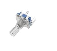 5 pezzi/lotto encoder rotativo a 360 gradi a 20 posizioni EC11 con pulsante, impugnatura a 5 pin, lunghezza 15/20 mm, con interruttore a pulsante integrato(G 15mm Plum handle)