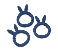 5 pezzi/lotto portachiavi a molla apribile in metallo a forma di coniglio con fermagli per ganci di collegamento per borse fai da te, forniture per lavori manuali - blu scuro - 5 pezzi
