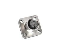 5 pezzi M12 Aviation Plug Socket Flangia quadrata Maschio e femmina Sede 12mm 4/5/8 Pin Connettore impermeabile Giunto(Flange female 5P)