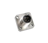 5 pezzi M12 Aviation Plug Socket Flangia quadrata Maschio e femmina Sede 12mm 4/5/8 Pin Connettore impermeabile Giunto(Flange male 4P)