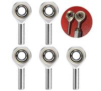 5 Pezzi M5 Cuscinetto Estremità Stelo,M5*0.8 mm Filettatura Esterna Destra,Autolubrificante Cuscinetto a Giunto Sferico,Cuscinetti Testa Snodo per Automotive,Apparecchiature per L'automazione