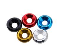 5 pezzi M8×20mm×5mm Rosso Rondella conica concava controforata conica della testa svasata della guarnizione dell'occhio del pesce della lega di alluminio