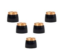 5 Pezzi Manopola Amplificatore 800 900 2000 Plexi Oro Abs | Amplificatori, Montaggio a Pressione, Set di Ricambio, Finitura Oro, Compatibile Modelli 800 900 2000 Plexi