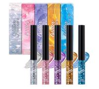 5 pezzi mascara glitter - primer per ciglia a prova di smuco da 5 ml | Trucco per gli occhi di lunga durata, donna mascara lucida per ciglia Festival da sposa per matrimoni Cosplay adolescente | Look