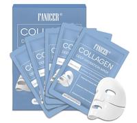 5 Pezzi Maschera Collagene Viso Idratanti e Rassodanti, Maschera Viso al Collagene, Minimizzare I Pori, Migliora l'elasticità, Adatta alla Maggior Parte dei Tipi di Pelle