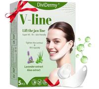 5 Pezzi Maschera Viso Doppio Mento, Maschera Doppio Mento Donna, fascia doppio mento donna, Maschera Facciale V-Line, Facial V Maschere per Lifting Facciale a Forma Viso Effetto Rimodellante