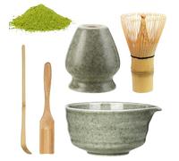 5 pezzi Matcha Kit,Set Matcha-Pettine Matcha, ciotola Matcha, supporto Matcha, cucchiaino Matcha e cucchiaino Matcha,Ideale per principianti e appassionati di tè, la scelta migliore per regali