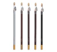 5 Pezzi Matita Sopracciglia e Occhi in Legno con Temperino Incluso | Compatta, Sottile e Pratica da Tenere in Mano, Accessorio Make-up Sicuro per Compleanno e San Valentino Colore Casuale