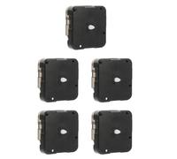 5 pezzi Meccanismo Orologio al Quarzo Silenzioso Albero 8mm nero | Sostituzione per Quadrante senza Cornice, Albero Corto senza Filettatura, Movimento a Batteria per Fai da Te
