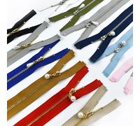 5 pezzi Meetee 3 # Cerniera in metallo 15/18/20/25/30cm Tasca con cerniera a punta chiusa Kit di riparazione cerniere per cucire Estrattore di perle Decor Zampe Accessori