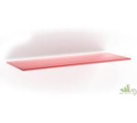 5 PEZZI MENSOLA VETRO TEMPERATO MM.6 ROSSO CM.15X40 SCAFFALE A MURO PARETE