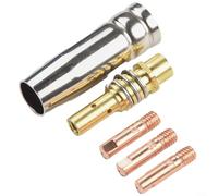 5 pezzi MIG saldatura punta di contatto materiali di consumo per MB15 15AK MIG torcia con ugello di protezione e supporto punta diametro 0 6/0 8/0 9/1 0/1 2 mm compatibile con diverse marche di