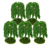 5 Pezzi Mini Albero Salice Finto per Diorama, Modello | Scene Architettoniche e Tavoli Sabbia, Stile Salice Piangente, Applicazione Educativa, Facile Costruzione Paesaggio