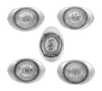 5 pezzi Mini cinese Yuan Bao Figurina Vintage di Metallo Ornamento