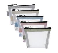 Zialofi 5 pezzi Mini con cerniera con cerniera Small Kit da viaggio Caspa per trucco di bellezza Borsa da toeletta per le chiavi da viaggio in campeggio