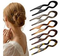 5 pezzi Mini forcine a forma di U marroni e nere, forcine per capelli francesi per donne, strumento ergonomico per lo styling dei capelli, decorazioni, fermaglio per capelli antiscivolo sicuro per
