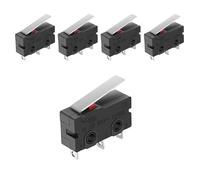 5 pezzi Mini micro finecorsa 5A 125 250V AC SPDT 1NO 1NC Interruttore a leva corta Pulsante a scatto