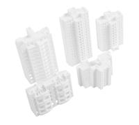 5 Pezzi Modelli di Edifici in Miniatura 1: 500 | Plastica Bianca, Montaggio Semplice e Leggero, per Ufficio e Progetti di Diorama su Tavolo di Sabbia
