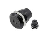 5 pezzi Modulo presa rotonda in metallo D RJ45 Connettore di rete dritto USB2.0 USB3.0 Montaggio a pannello HDMI CAT6(Type-C Black)