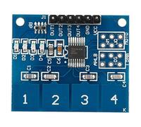 5 Pezzi Modulo Sensore Tattile Digitale TTP224-4 Canali Touch Capacitivo, 2.4V-5.5V, per Progetti DIY