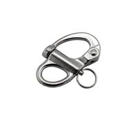 5 pezzi Molla Moschettone Grillo In Acciaio Inox 316 A Sgancio Rapido 35mm 52mm 69mm 96mm Sicurezza A Distanza di Rilascio Moschettoni Ormeggio grilli per Catena di Cavi di Sartiame(96mm)