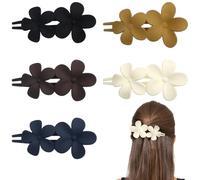 5 Pezzi Mollette Chioma Fiore in Plastica, Set da 5, Stile Moda | Leggere e Antiscivolo, Comfort Tutto il Giorno, per Donne e Damigelle, Chioma Folti o Sottili