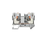 5 pezzi Morsettiera for guida DIN Connettori PT-10 a molla a pressione senza viti Morsettiera passante Connettore for cavi(Gray)