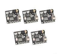 5 pezzi MP3 Decoder Board 5.0 ricevitore wireless musica stereo con jack da 3,5 mm USB tipo C 5 V alimentazione per progetti audio fai da te altoparlante amplificatore nero