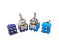 5 pezzi MTS202 Interruttore a levetta blu bipolare a doppia mandata 2 posizioni ON-ON 125 V 6 A MTS-202(Light blue)