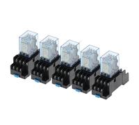 5 pezzi MY4NJ bobina AC12V AC24V DC12V DC24V DC 36V AC110V AC220V HH54P 5A relè elettromagnetico in miniatura for uso generale con base(DC 24V)