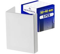 5 Pezzi Nascosta Maniglie per Mobili da Cucina 50 x 40 mm Distanza Tra i Fori Montaggio 32 mm - Maniglie Cucina y Mobili Realizzato in Alluminio Color Bianco Opaco - Garanzia di 10 Anni - MONTERAL