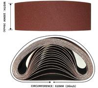 5 pezzi nastri abrasivi grana 320 nastro abrasivo 100 x 610 mm per smerigliat...