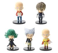 5 pezzi One Punch Anime Figura Saitama Garou Tatsumaki Genos Figure PVC 11 cm Statua giocattolo per la cura della casa figura (A)