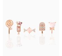 5 pezzi orecchini a cerchio in oro da donna orecchini a bottone in cartilagine per piercing multiplo, orecchini a forma di zircone in oro cubico