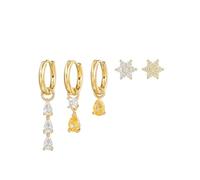 5 pezzi orecchini a cerchio in oro per piercing multiplo pendenti orecchini a goccia accessori per gioielli da donna