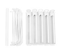 5 pezzi Organizzatore per bevande per frigorifero, distributore di lattine di soda a spinta automatica con divisori regolabili, distributore automatico di birra, bibite in lattina (Bianca)