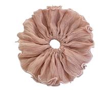 5 pezzi oversize increspato pizzo satinato Scrunchie temperamento donna esagerato copricapo a fascia for capelli a doppio strato per donne o ragazze(Color1)