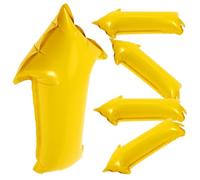 5 Pezzi Palloncini a Freccia in Film di Alluminio Gialli per Feste | Forma a Freccia, Stile Chic, per Grandi Eventi e Addobbi Festa, Colore Giallo