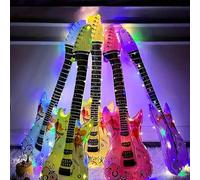 5 pezzi Palloncini gonfiabili a forma di chitarra rock - Multicolore in foil, adatti per feste a tema discoteca, compleanni ed eventi a tema musicale - Palloncini da discoteca, hip hop, night club, de