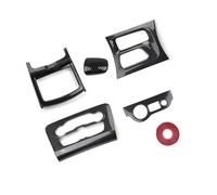 5 Pezzi Pannello Controllo Centrale Auto Interruttore Cambio Portabicchieri Fari Pulsanti Copertura Per Dodge Per Charger 2015-2023 Adesivo Interni Auto