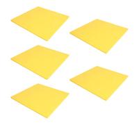 5 Pezzi Pannello in Feltro Fonoassorbente Giallo | Insonorizzazione Stanza, Facile da Installare Adesivo Integrato, Stile Semplice e Versatile
