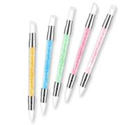 5 Pezzi Pastelli per Pittura a Diamante Pennelli per Nail Art Acrilici Penne per Modellazione Unghie inSilicone Strumenti per Nail Art a Doppia Testa per Progettazione di Nail Art 3D Motivi