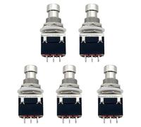 5 Pezzi Pedale Effetto Chitarra Footswitch 9-Pin Saldatura Lugs Pulsante Footswitch Accessori Per Chitarra(Black)