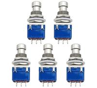 5 Pezzi Pedale Effetto Chitarra Footswitch 9-Pin Saldatura Lugs Pulsante Footswitch Accessori Per Chitarra(Blue)
