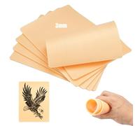 5 Pezzi Pelle Finta per Tatuaggi, Pelle Sintetica Tattoo 3mm, Pelle Sintetica Microblading, Temporaneo per Pratica Pelle, Silicone Pelle Pratica Tatuaggio, Adatto a Principianti Artificial Skin