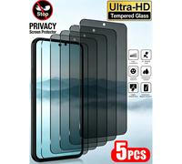 5 pezzi Pellicola in vetro temperato anti-spia compatibile con Samsung Galaxy S25 S24 A57 A37/Compatibile con iPhone 17 Pro Max 16/Compatibile con Huawei/Honor/Compatibile con Xiaomi 15T/Poco/Note 15